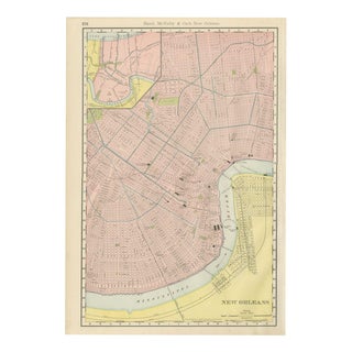 Antique Map of New Orleans, The Crescent City from Rand McNally, 1899 For Sale