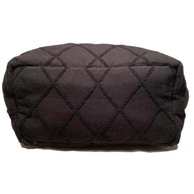 Chanel Chanel Black Canvas Raw Edge Tote Bag For Sale - Image 4 of 9