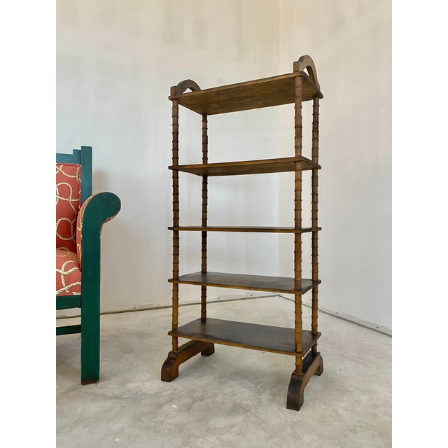 Mid 19th Century Folk Art Primitive Spool Shelf For Sale - Image 10 of 18