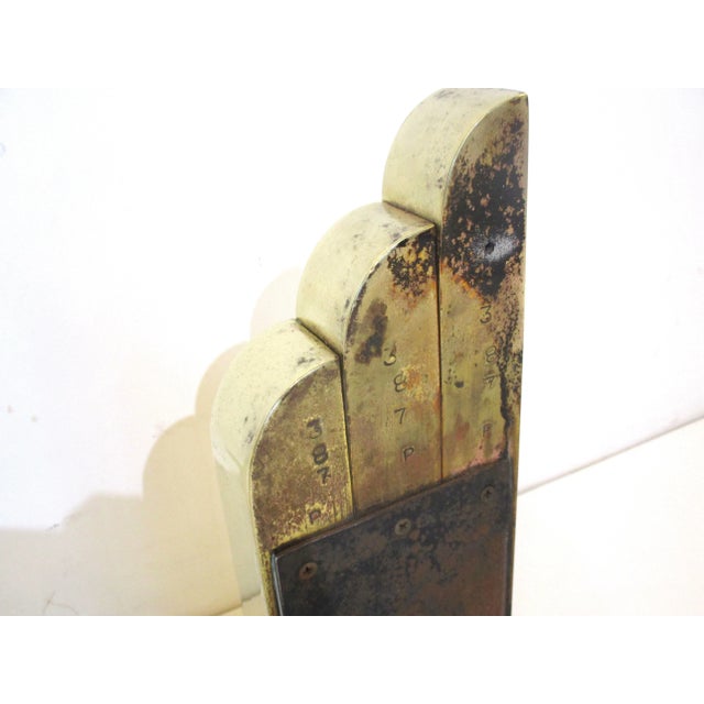 Art Deco Brass Andirons in the Style of Donald Deskey For Sale - Image 11 of 13