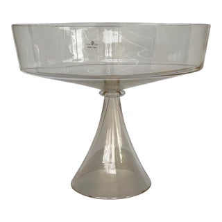 Global Views Italian Murano Gold Fleck Modern Compote For Sale