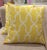Throw Pillows, Contemporary Moroccan Pattern Yellow Pillows - a Pair For Sale - Image 10 of 10