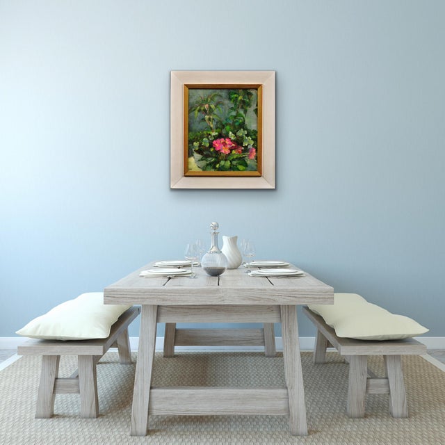 Diana Maxwell Armfield, Pink Primulas & Pot Plants Still Life, Oil Painting, 1970s For Sale - Image 10 of 18