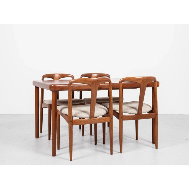 This rectangular dining table is made in Denmark in the 1960s. We don’t know the designer or manufacturer, but the table...