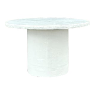 Vintage Boho Plaster Center Hall Table For Sale