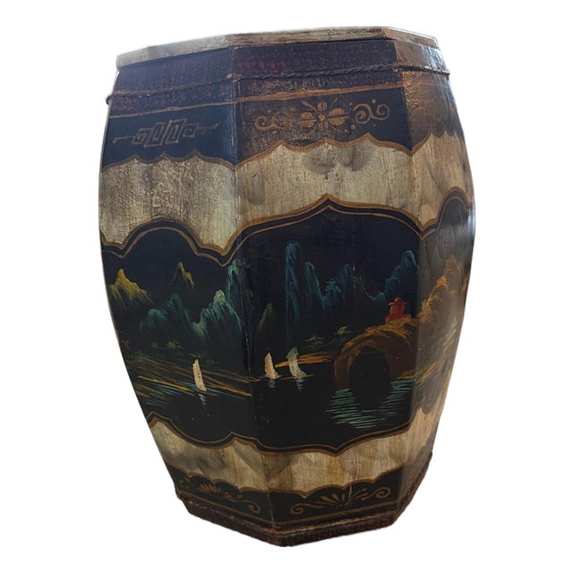 Antique Chinese Wooden Barrel For Sale
