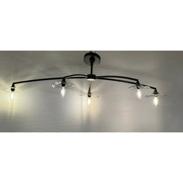 2020s Restoration Hardware Lily Smoke Glass Chandelier For Sale - Image 5 of 12