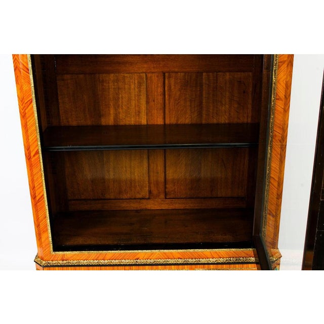 19th Century French Malachite & Ormolu Mounted Vitrine Cabinet For Sale - Image 17 of 18