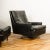 Milo Baughman Mid-Century Black Leather Reclining Lounge Chair with Ottoman Designed by Milo Baughman for James Inc Articulate Seating For Sale - Image 4 of 8