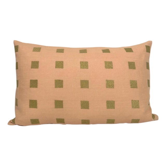 Chalet Pillow Cover Is Shell Gold, 12x20 Pillow For Sale
