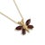 Garnet Butterfly Pendant in 18k Gold Plated Over Sterling Silver, Dainty Birthstone Gift for Her For Sale - Image 4 of 5