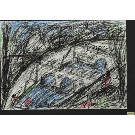 Bridges is an original Contemporary artwork realized by Nazareno Gattamelata in the 1970s. Original colored oil pastels on...