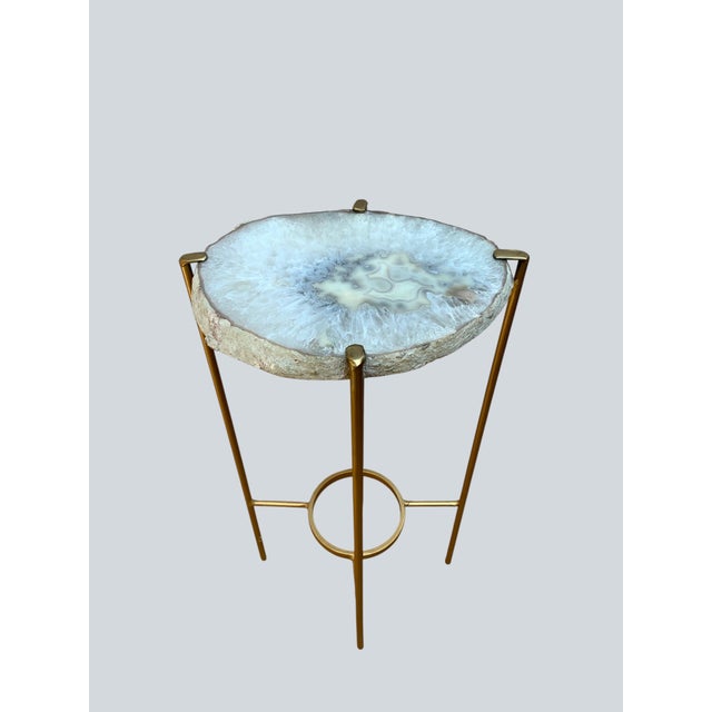 2020s Unusual Modern Handcrafted Geode Drinks Table For Sale - Image 5 of 6