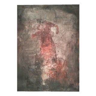 Hector Ramirez Ortega, Composition, 1990, Mixed Media on Paper For Sale