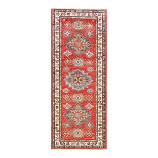 Fine Hand Knotted Kazak Runner For Sale