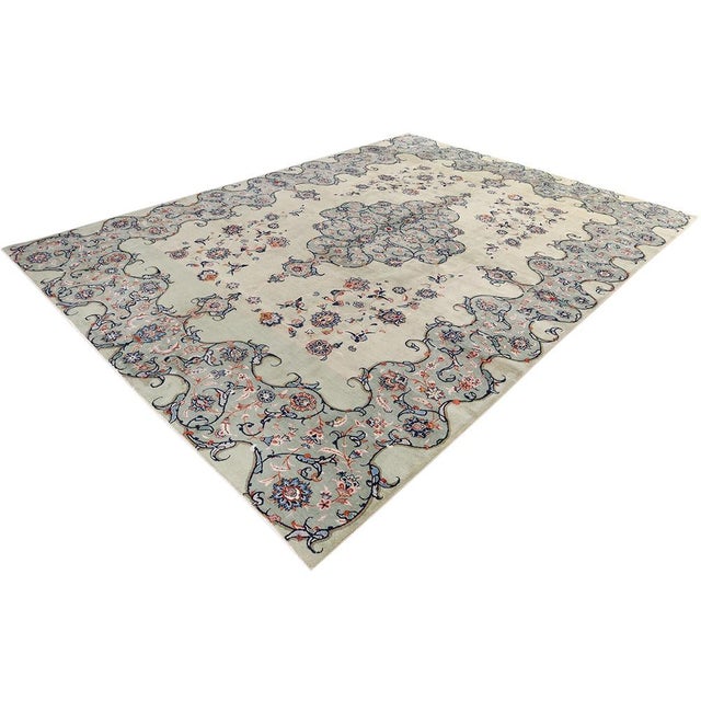 Vintage Kashan Rug, 2000s For Sale - Image 12 of 15