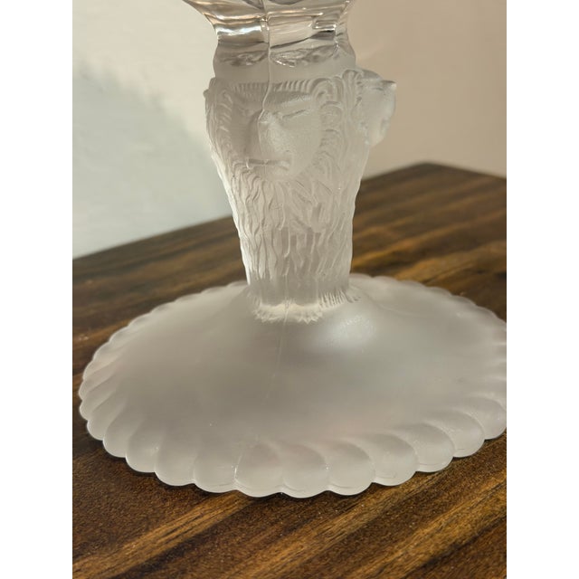 1870s Gillinder & Sons Frosted Lion Covered Glass Compote For Sale - Image 10 of 17