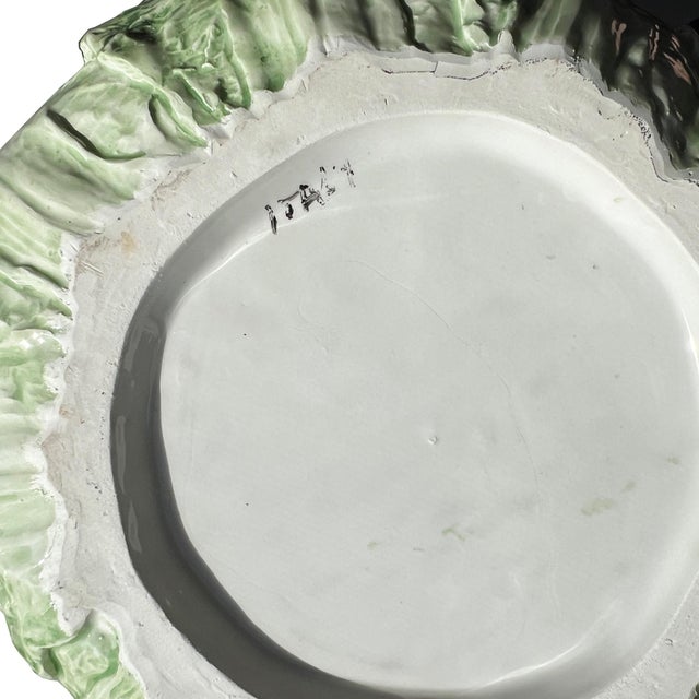 Mid 20th Century Mid 20th Century Monumental Italian Majolica Cabbage & Citrus Tureen, Trompe L’Oeil Centerpiece For Sale - Image 5 of 7