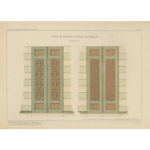 Alexandre M. Raymond, Seljuk Geometric Door Designs of Konya, 1924, Paper For Sale