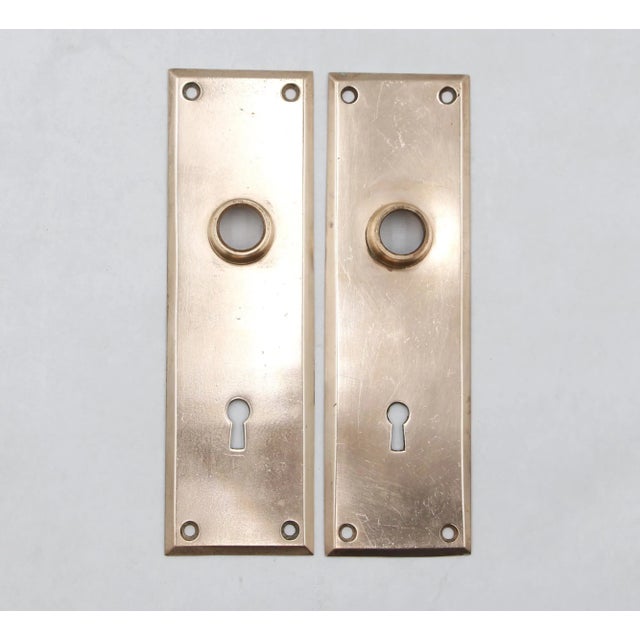 Brass Vintage Polished Brass Passage Door Knob Set - 4 Pieces For Sale - Image 8 of 10