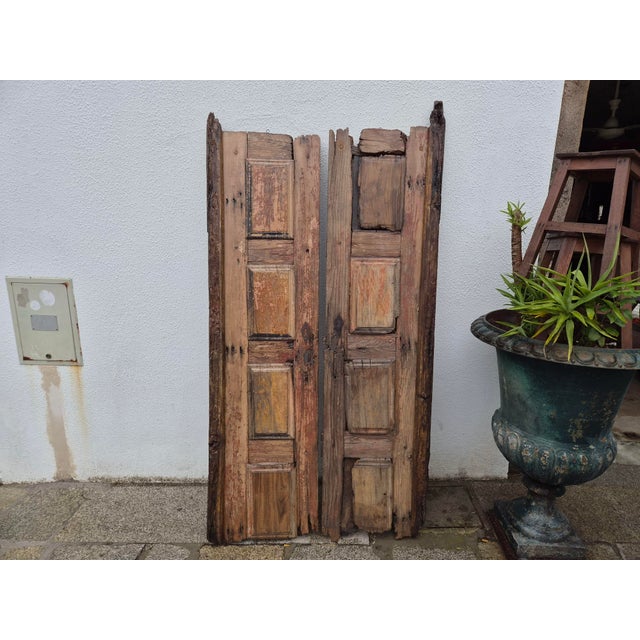 Vintage Chestnut Doors, Set of 2 For Sale - Image 9 of 18