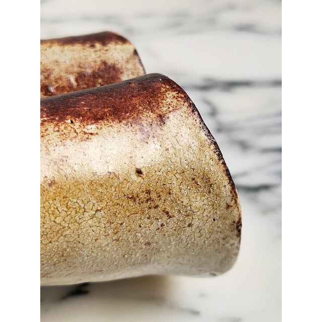 Brown Mid-Century Modern Studio Pottery Dove Sculpture, 1960s For Sale - Image 8 of 14