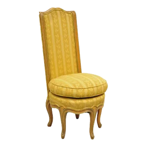 Mid 20th Century French Louis XV Provincial Style Five Leg Peach Painted Boudoir Slipper Chair