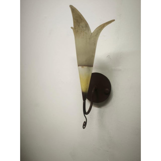 Floral Applique with Murano Glass, 1980s For Sale - Image 4 of 10