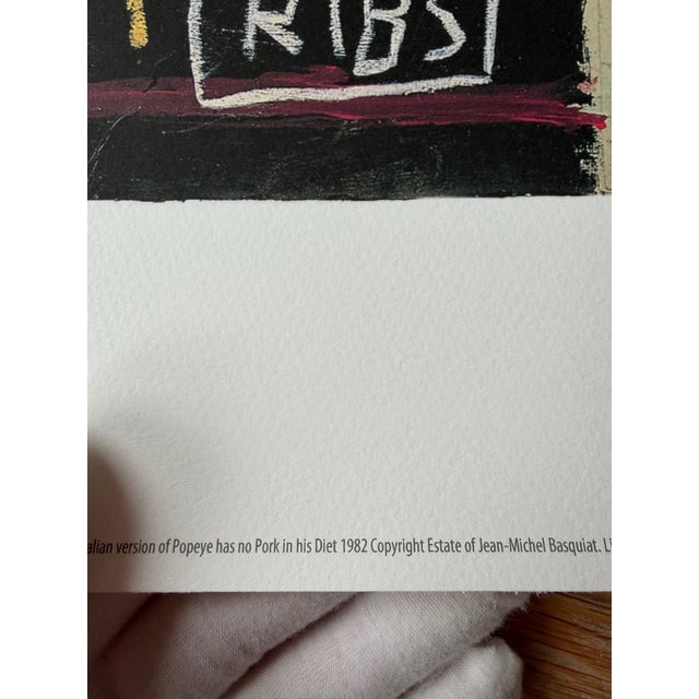 Jean Michel Basquiat Jean Michel Basquiat (1960-1988), the Italian Version of Popey Has No Pork in His Diet, 1982, Copyright Estate of Jean Michel Basquiat Reproduction For Sale - Image 4 of 13