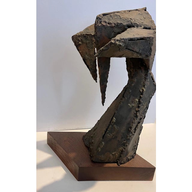 Brown Abstract Expressionist Biomorphic Welded Metal Sculpture, c.1950's For Sale - Image 8 of 13