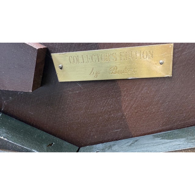 1980s Vintage Chinoiserie Octagonal Glass-Top Coffee Table With Floral Hand-Painting For Sale - Image 12 of 12