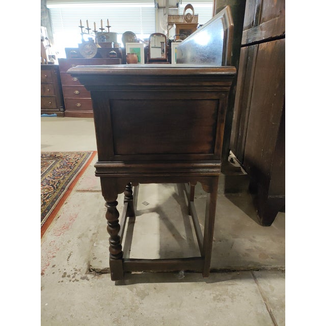 Jacobean Early 20th Century Jacobean Revival Oak Server Console For Sale - Image 3 of 11