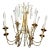 Brass and Crystal Chandelier For Sale