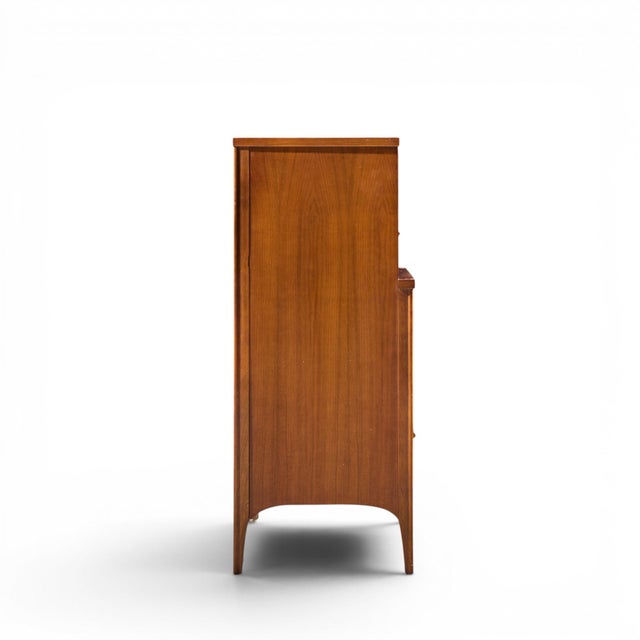 Kent Coffey Kent Coffey Perspecta Mid Century Walnut and Rosewood Highboy Dresser For Sale - Image 4 of 9