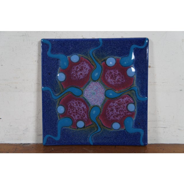 Mid 20th Century Matthew Patton Orcas Island Art Pottery Trivets- Set of 4 For Sale - Image 4 of 10