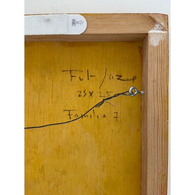Fulgencio Lazo "Familia" Series Paintings on Wood - Set of 2, Framed For Sale - Image 12 of 12