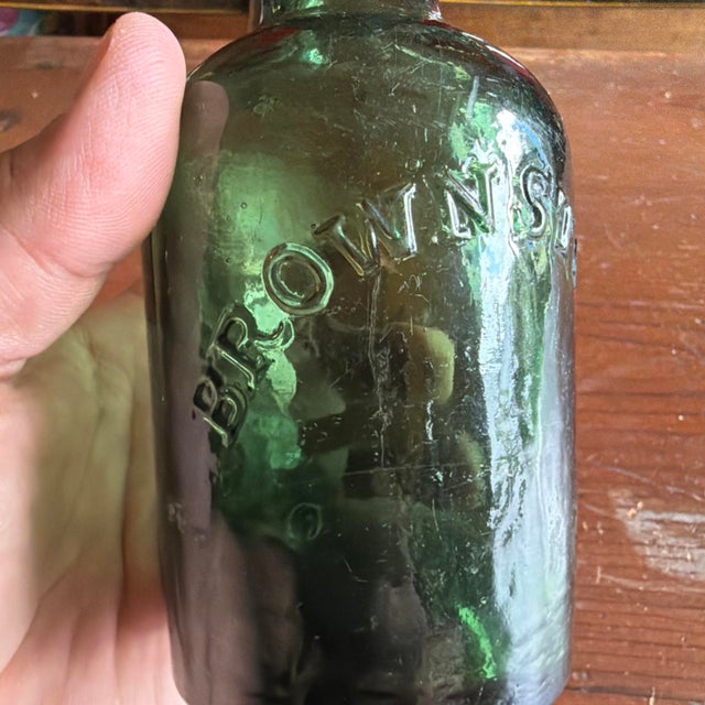 Farmhouse Antique "Brown Stout" Beer Bottle by Dyottville Glass Works, Philadelphia, Circa 1850s For Sale - Image 3 of 18