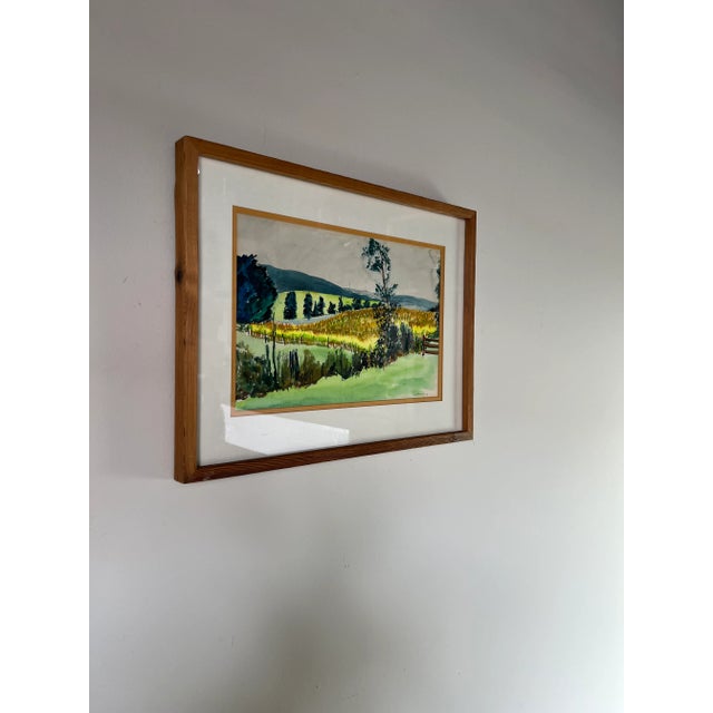 For your consideration we are presenting for sale this fantastic Vintage impressionist abstract farm land / landscape...
