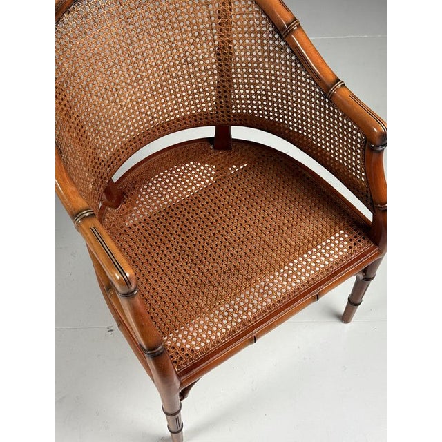 Wood Vintage Faux Bamboo Chairs, Set of 4 For Sale - Image 7 of 16