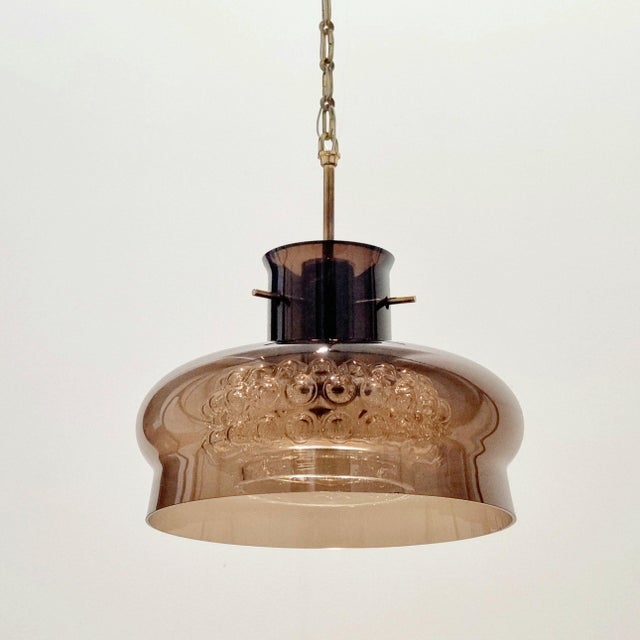Large Mid-Century Modern Scandinavian Glass Pendant attributed to Carl Fagerlund for Orrefors, 1960s For Sale - Image 6 of 9
