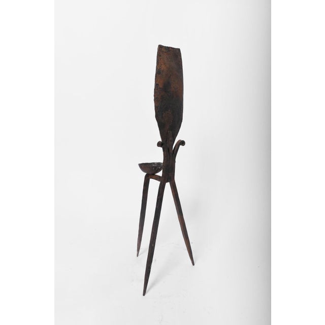 Brutalist Brutalist Iron Candleholder, 1960s For Sale - Image 3 of 5