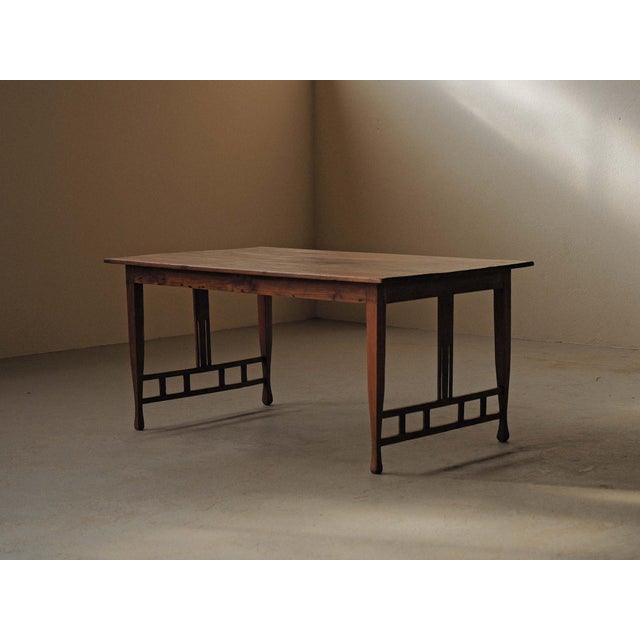 Arts and Crafts Oak Table, 1900 For Sale - Image 9 of 17