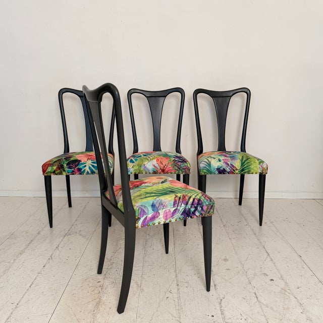 Vintage Italian Dining Chairs by Osvaldo Borsani, 1940s, Set of 6 For Sale - Image 10 of 12