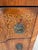 Vintage Louis XV Style Floral Marquetry Bombe Commode With Marble Top For Sale - Image 16 of 18