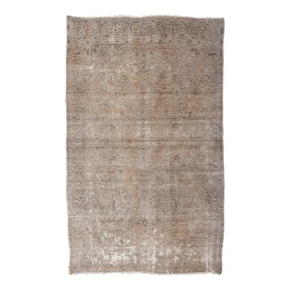 Mid 20th Century Distressed Faded Vintage Persian Rug, 04'10 X 07'09 For Sale