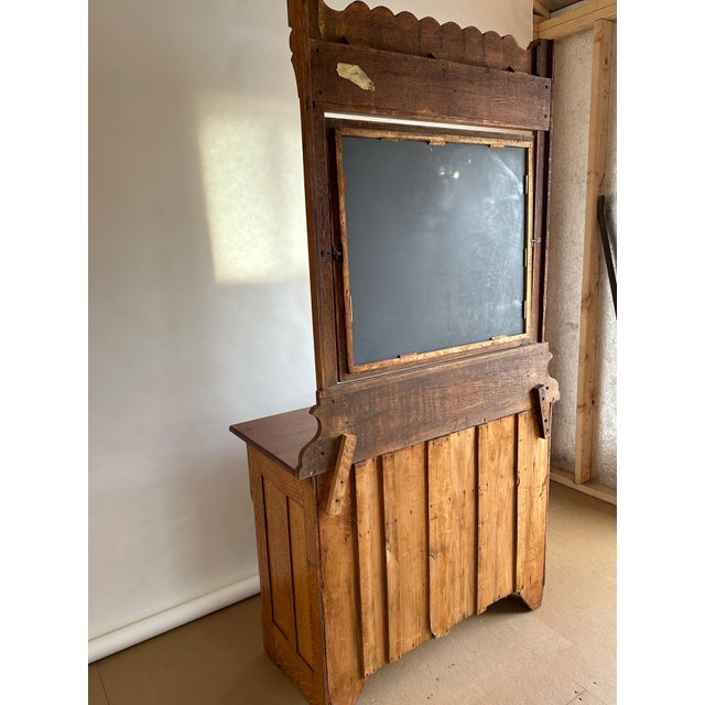 American Antique Oak Wood Eastlake 3 Drawer Dresser With Large Mirror For Sale - Image 4 of 9