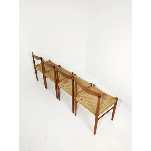 Danish Cord Dining Chairs by H. W. Klein for Bramin, 1960s, Set of 4 For Sale - Image 6 of 11