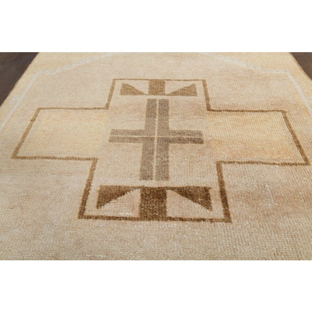 1970s Vintage Turkish Oushak Handmade Wool Cotton Orange Runner Rug For Sale - Image 10 of 11