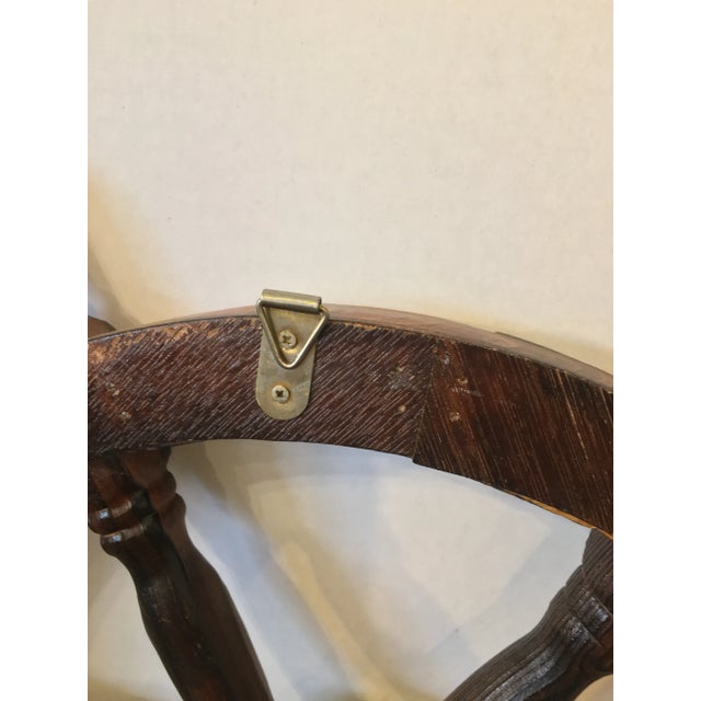 1950s Mid Century Nautical Ship's Wheel Wall Hooks For Sale - Image 6 of 10