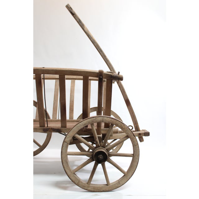 Farm Cart Vintage European Wagon 49 X 29 X 49 For Sale - Image 4 of 15